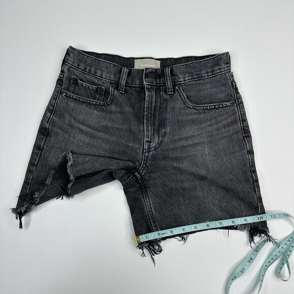 Everlane Women’s Black The Relaxed Denim Cut-Off‎ Jean Shorts 25-29/L5.75 - Picture 10 of 11